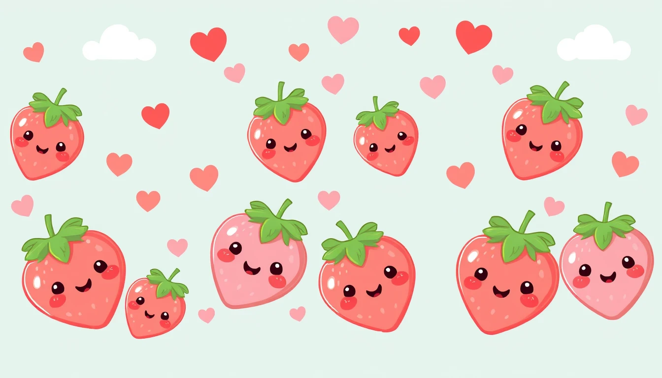 Kawaii Strawberry Wallpaper