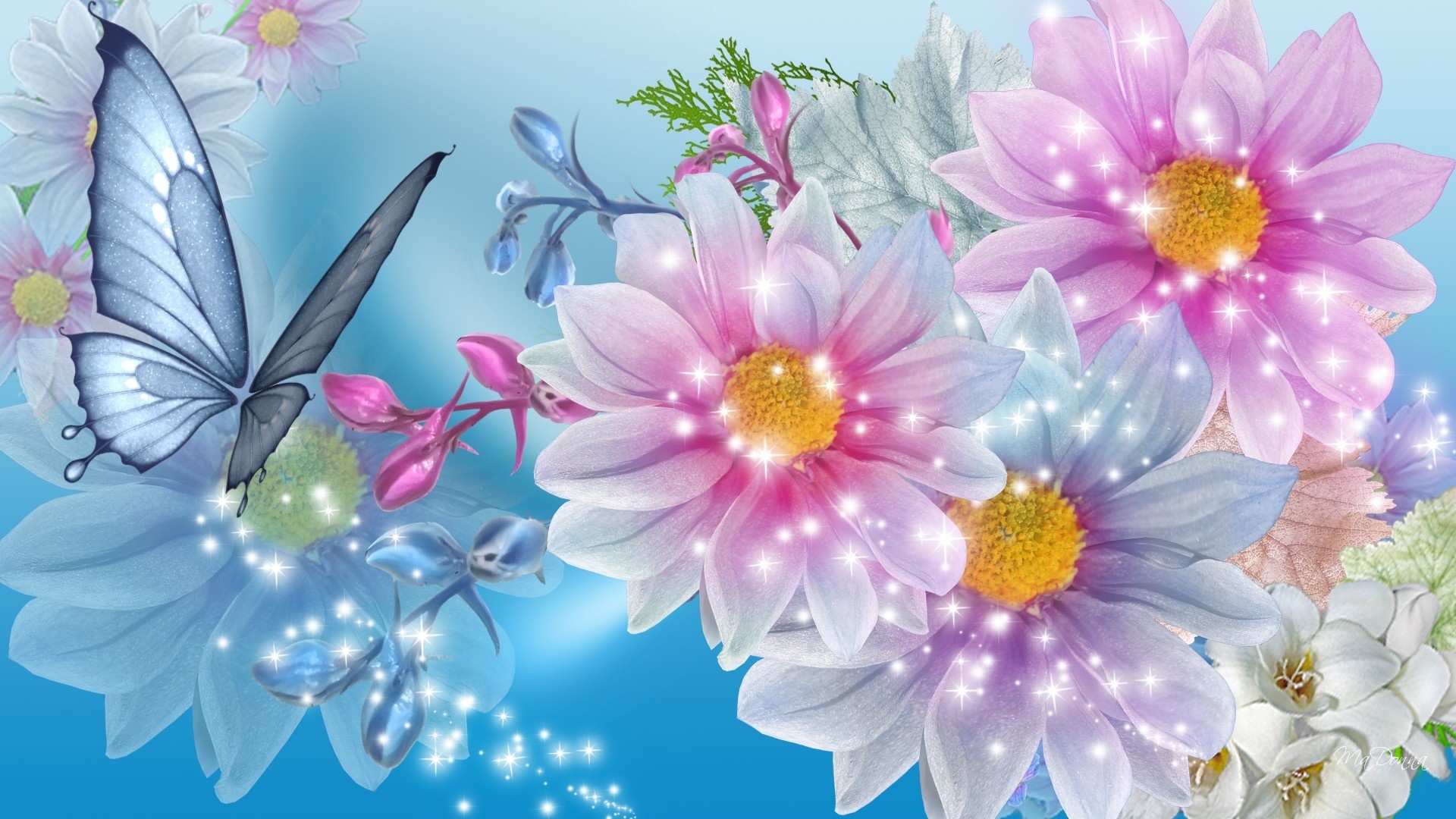 Flower Puter Wallpaper Desktop Background