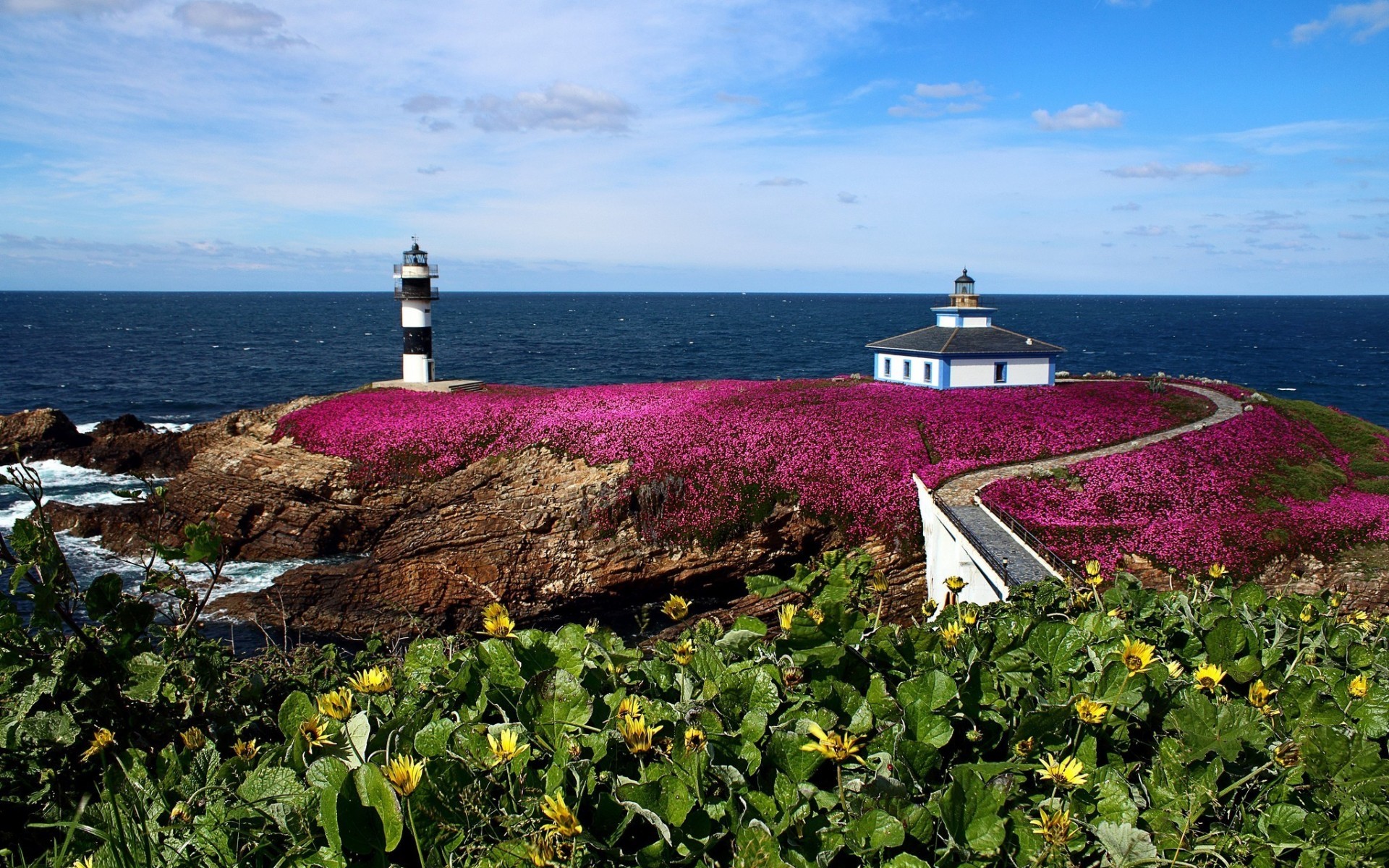 Wallpaper Landscape Nature Lighthouse Europe Spain Galicia Pancha