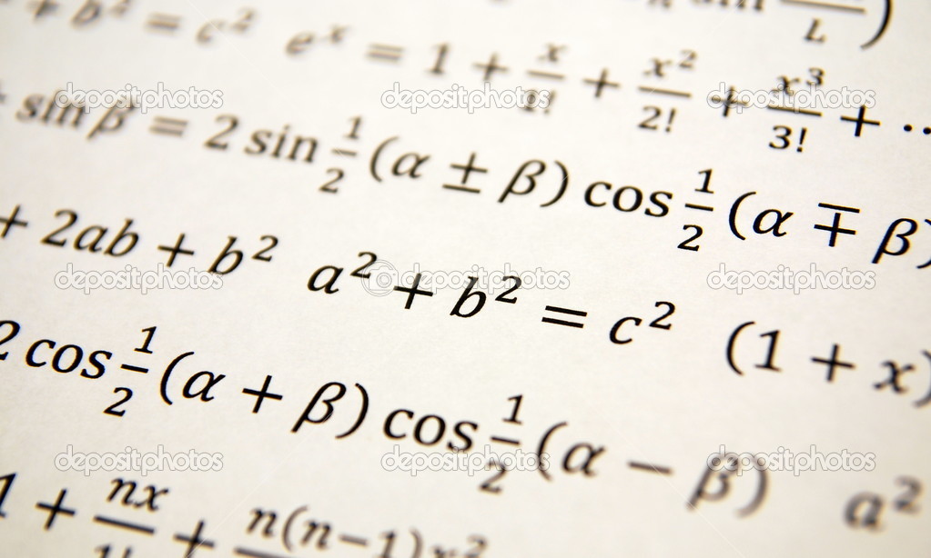 Math Equations Background Stock Image