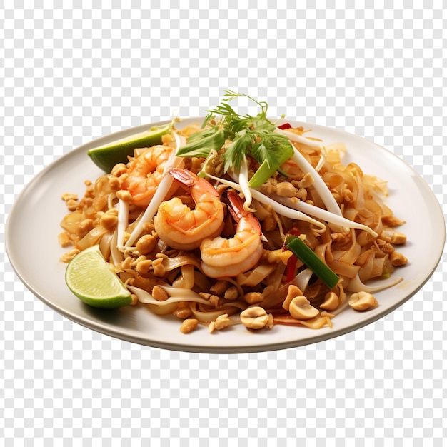 Pad Thai Isolated On Transparent Background Wallpaper