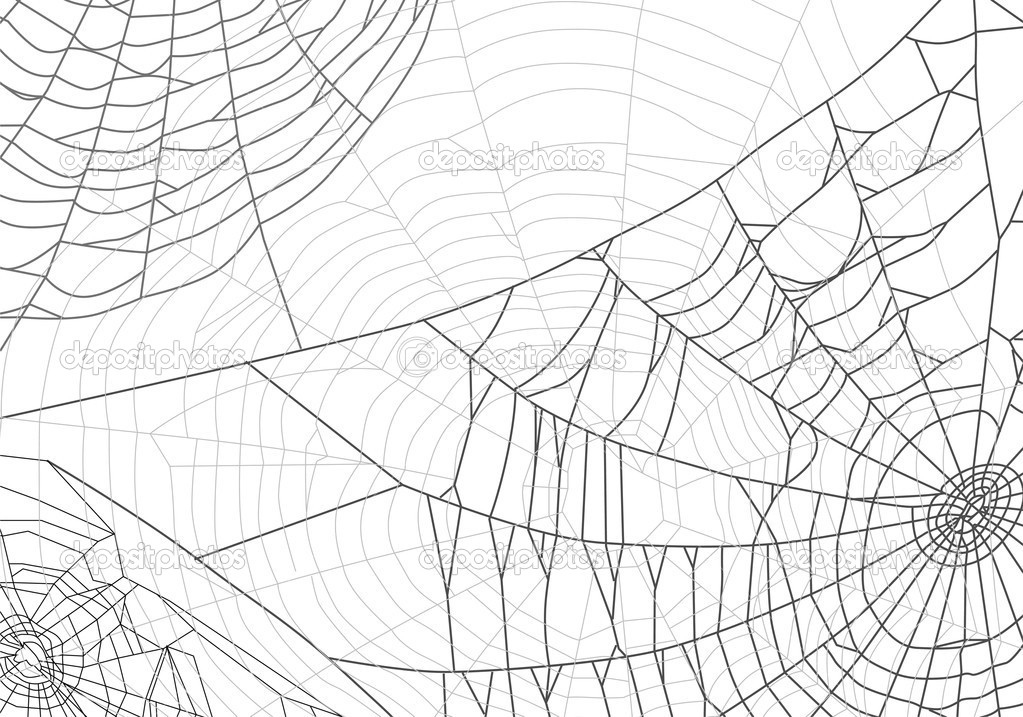 Spider Web Background Illustration With