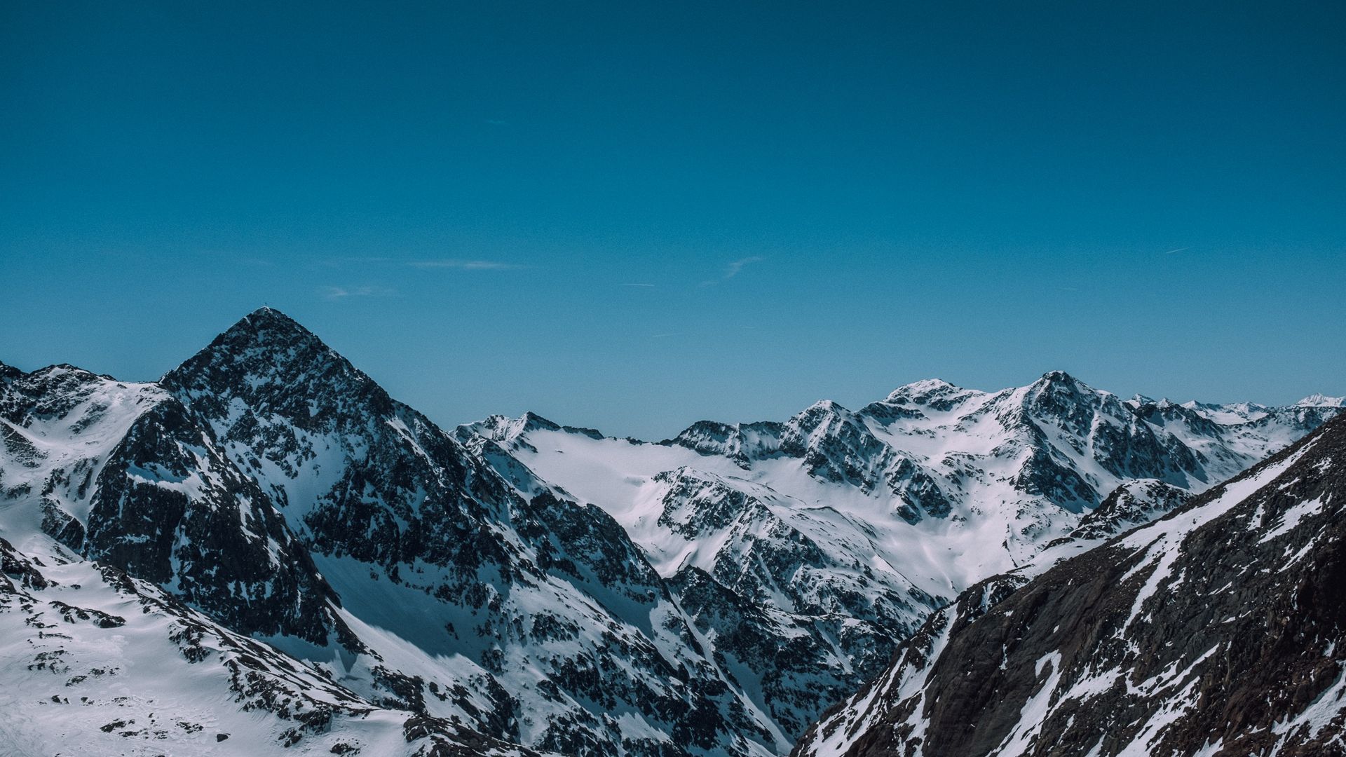 Stubai Glacier Snowy Mountains Wallpaper HD Stream