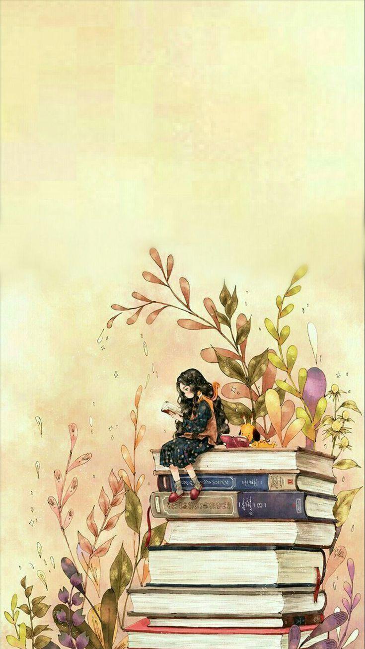 So Cute Book Wallpaper Dreamy Art Amazing Painting