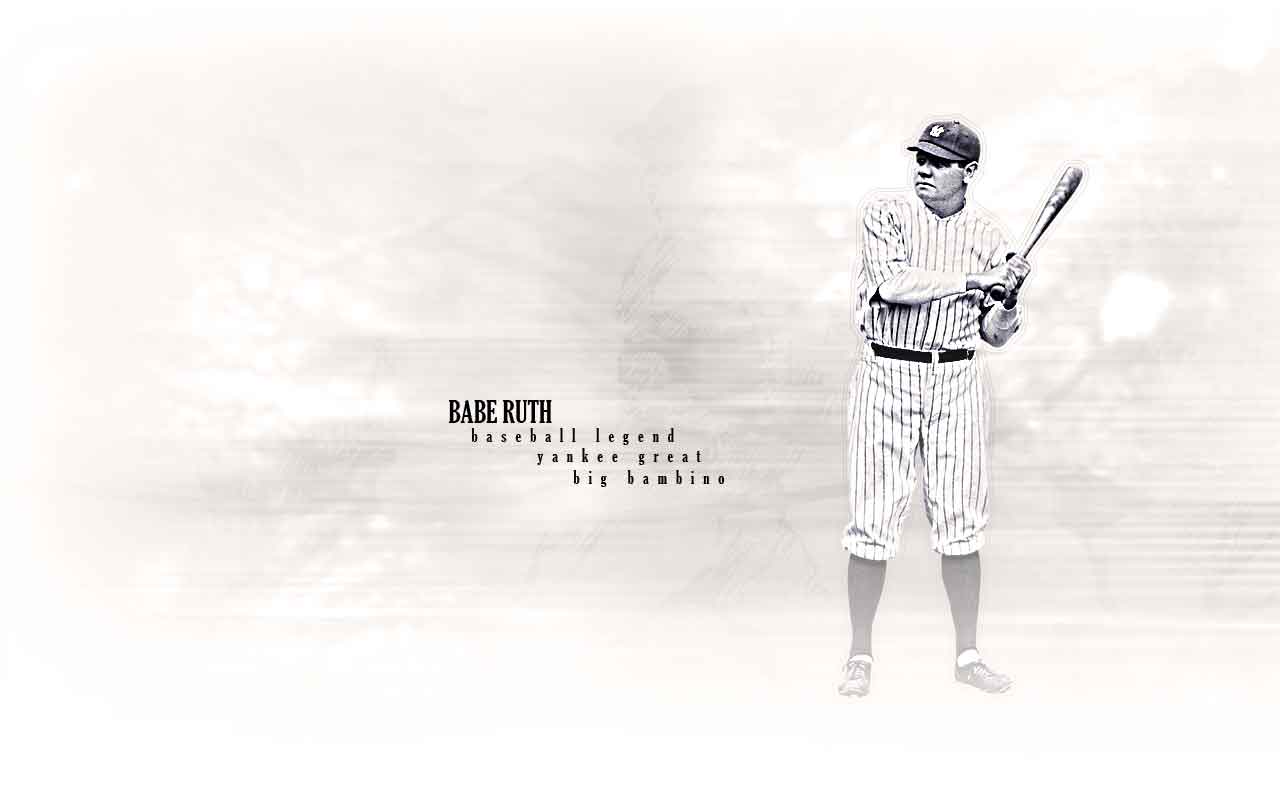 Babe Ruth  New york yankees New york yankees logo Yankees wallpaper