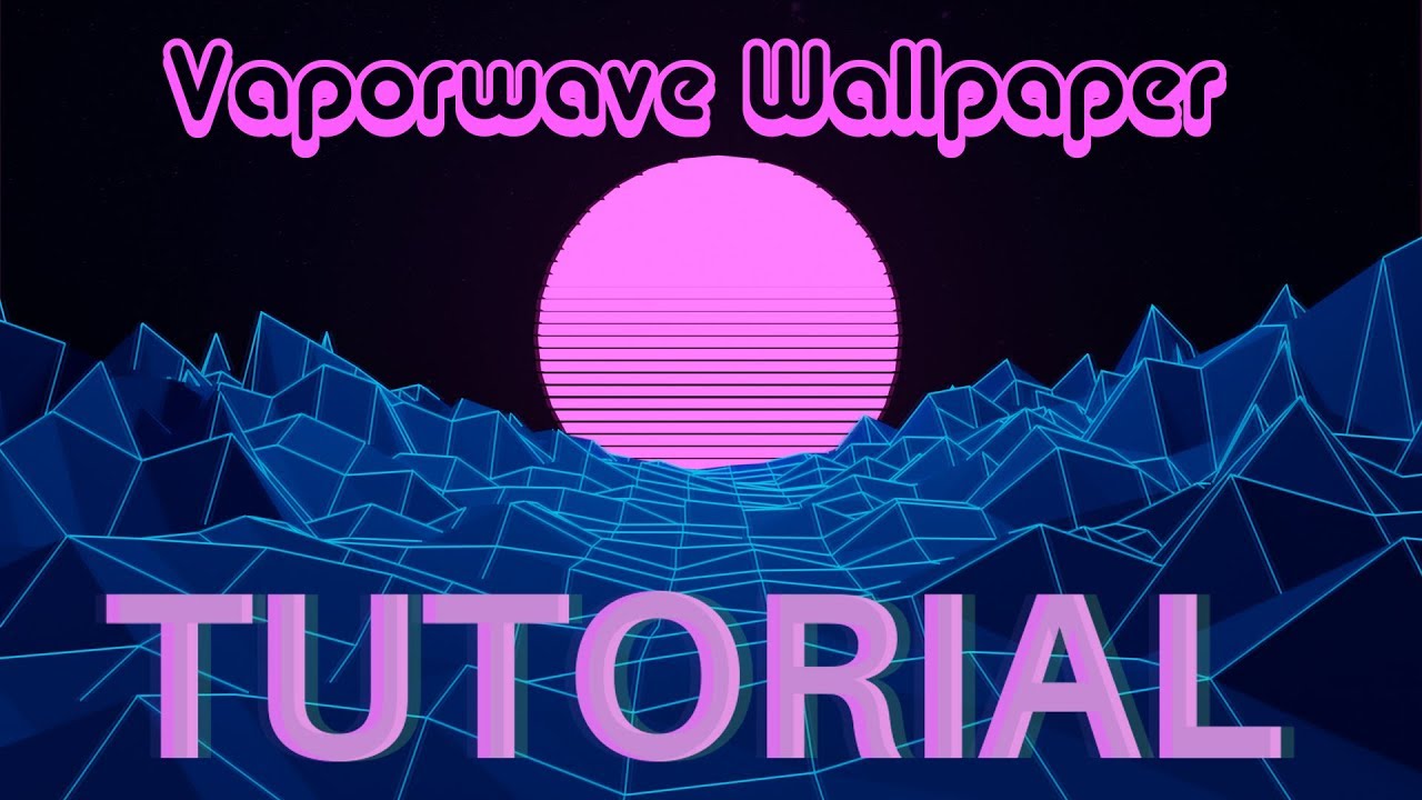 Vaporwave Wallpaper Tutorial Blender Photoshop