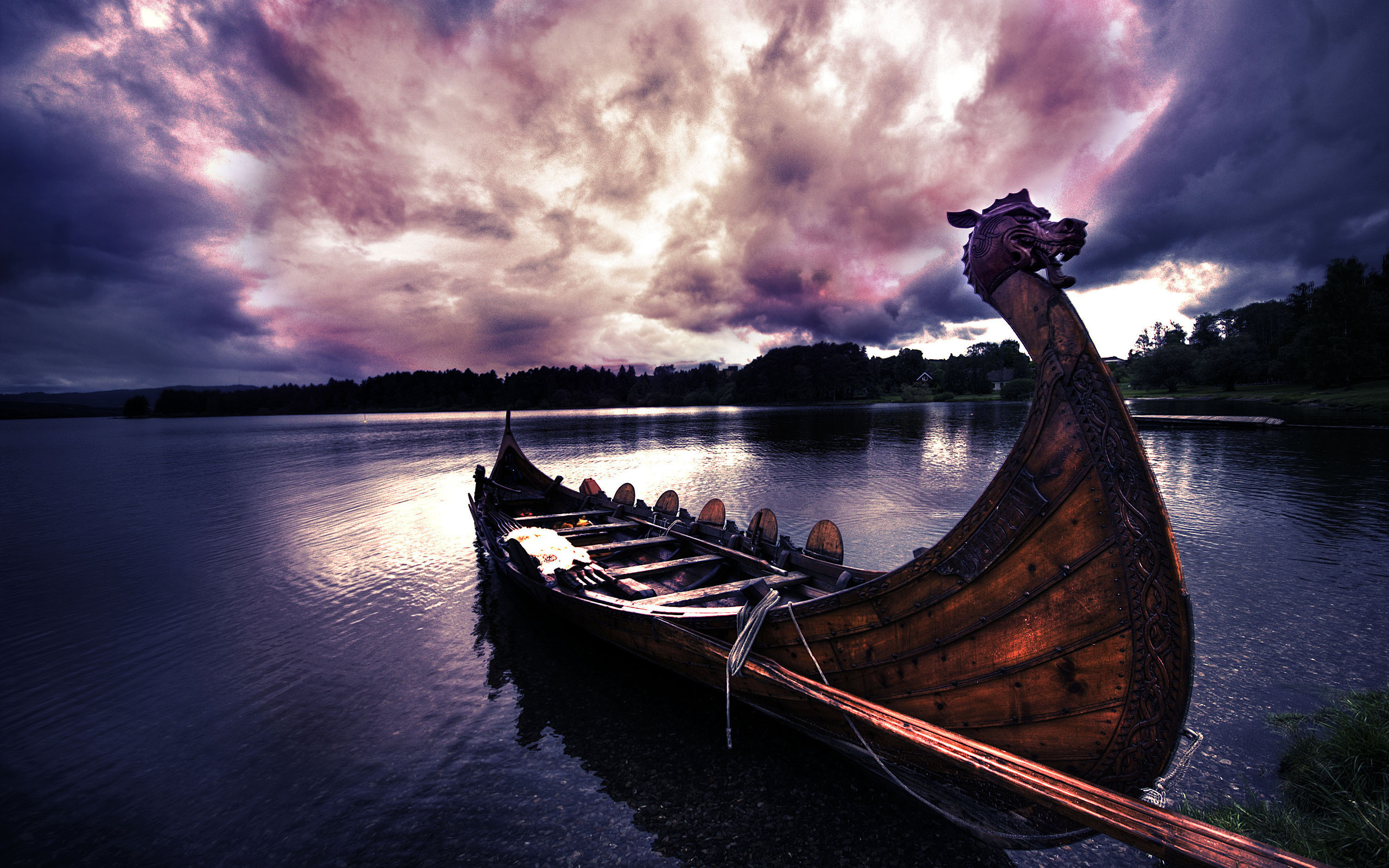 Viking Boat Wallpaper 3d For Desktop