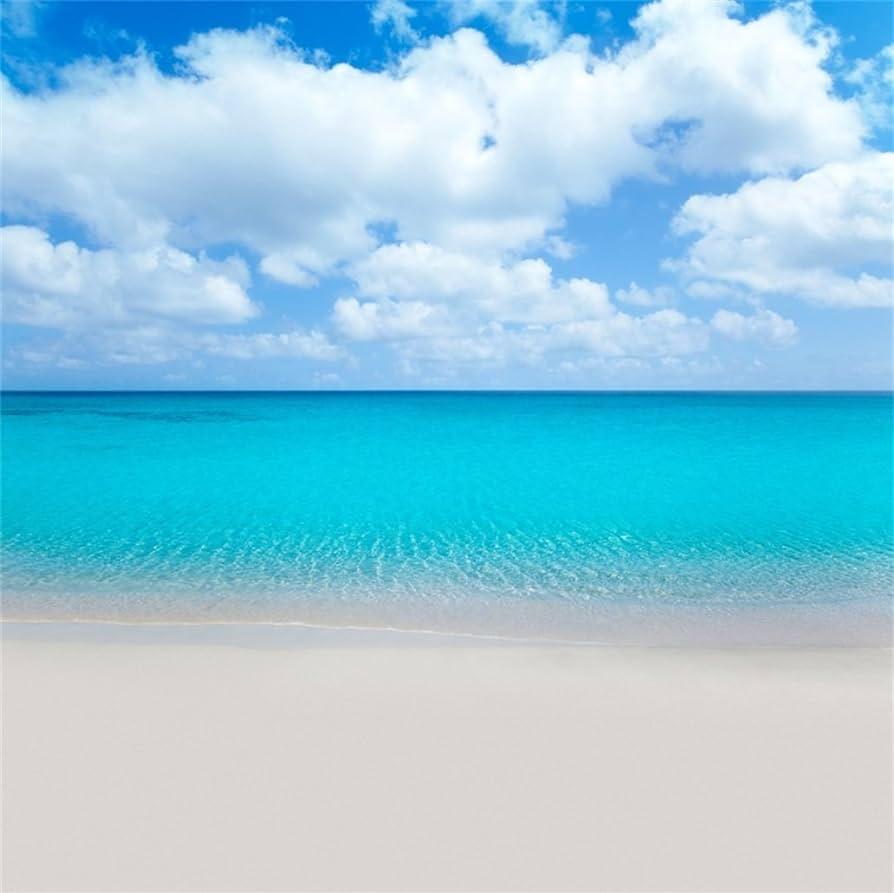 Amazon Aofoto Sea Beach Photography Background Blue