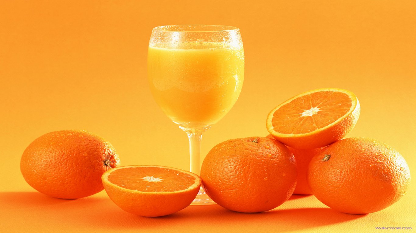 Sweet Orange Juice Wallpaper PC 4462 Wallpaper Wallpaper Screen 1366x768