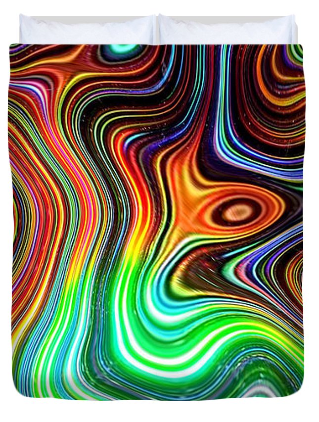 Trippy Background Design With Copy Space Duvet Cover By
