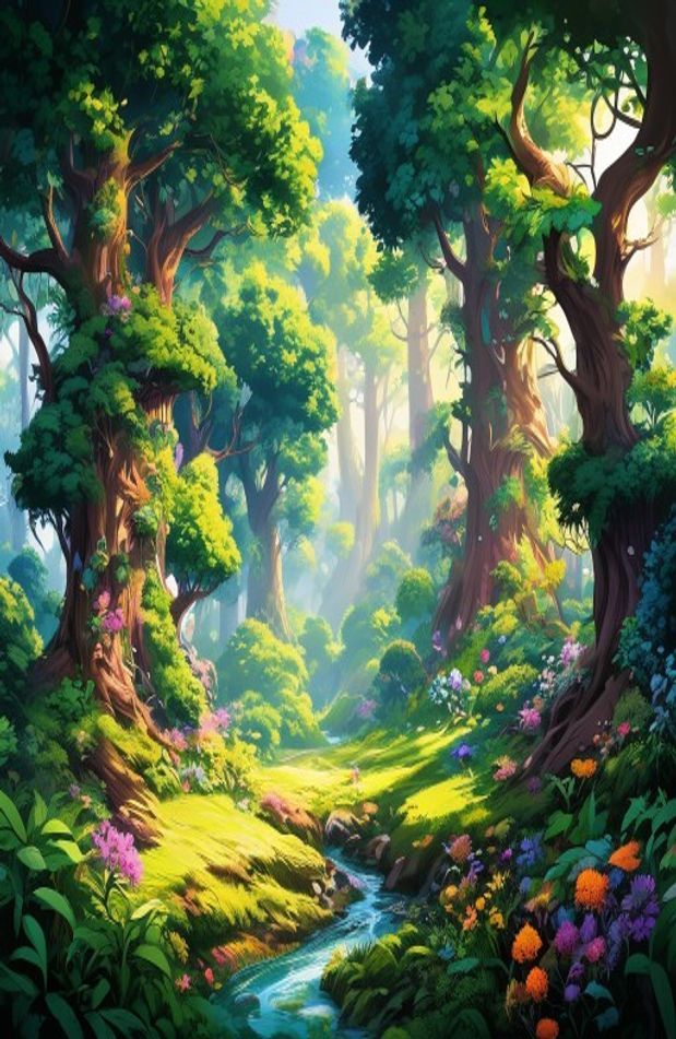 Anime Forest Background