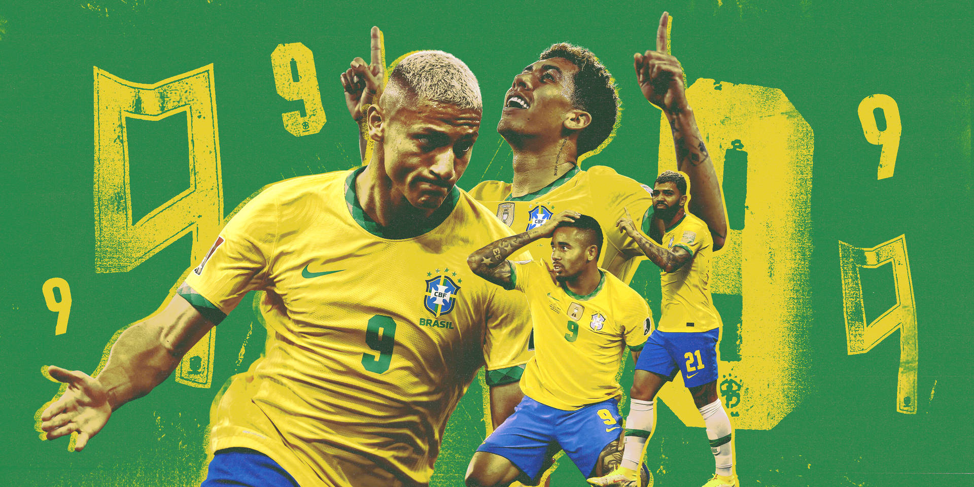 Brazil National Football Team Number Players Wallpaper
