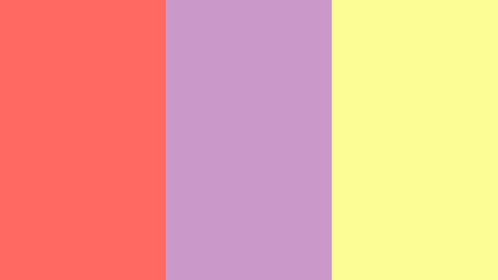 Pastel Red Violet And Yellow Three Color Background