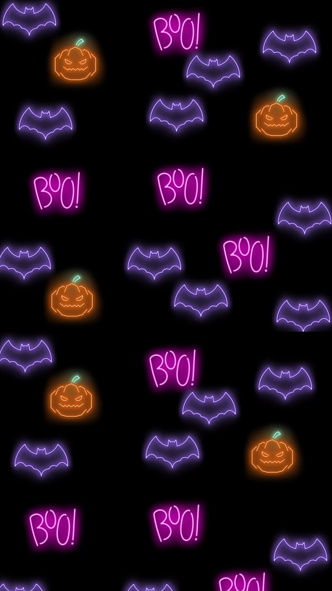 Neon Halloween Wallpaper