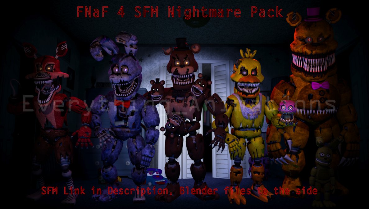 Fnaf Sfm Pack In Des Blend Files To Side By