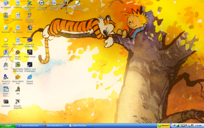 Calvin And Hobbes Desktop By Starvingstudents