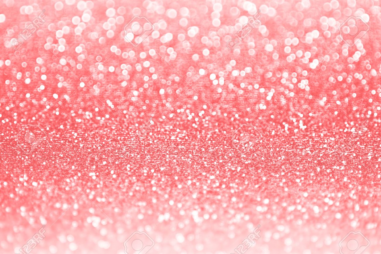 Coral Pink Glitter Sparkle Background Stock Photo Picture And