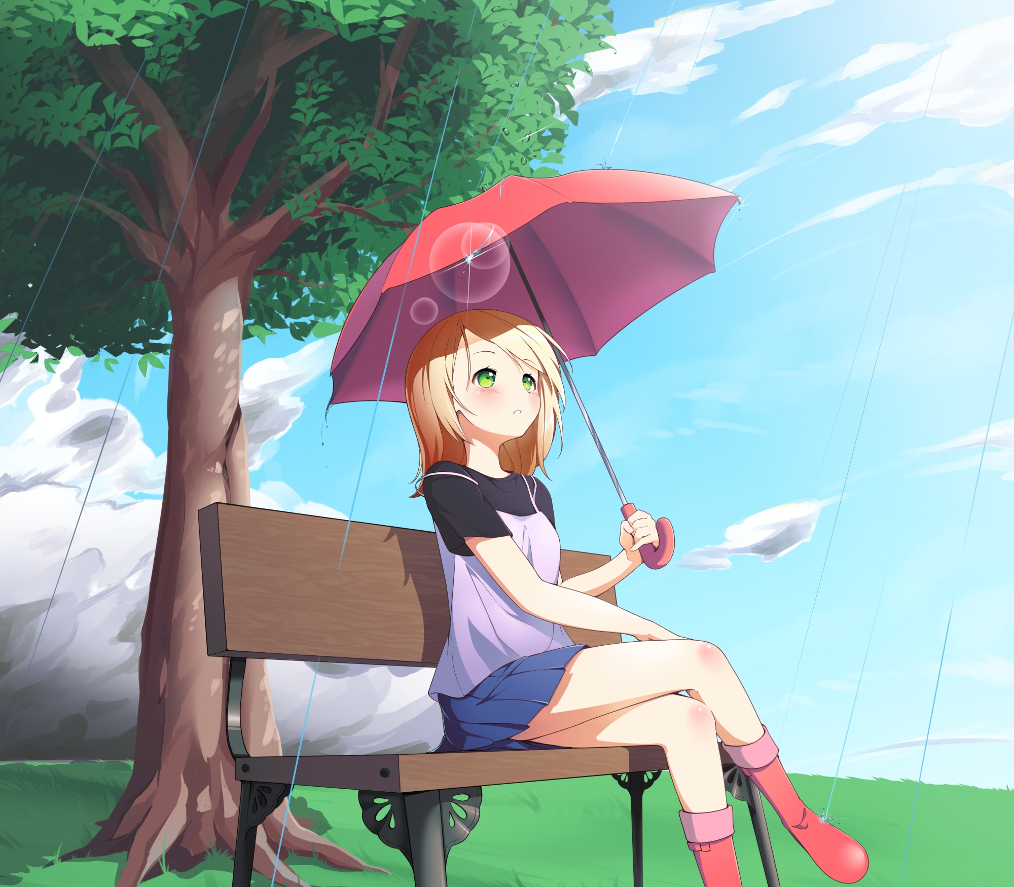 Sunshower HD Wallpaper Background Image Id