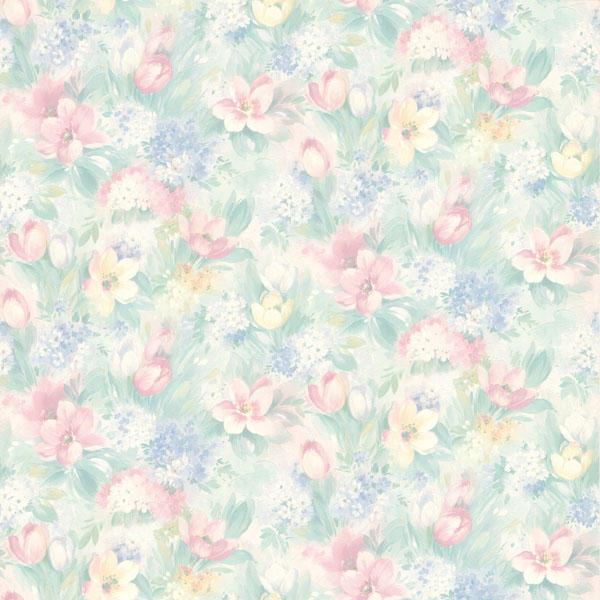 414 75868 Pastel Floral Motif   Georgia   Brewster Wallpaper