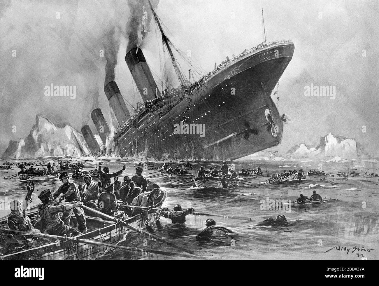 Titanic sinking hi res stock photography and images   Alamy