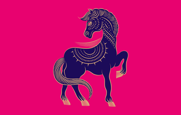 Wallpaper Zodiac Zune Horse Minimalism