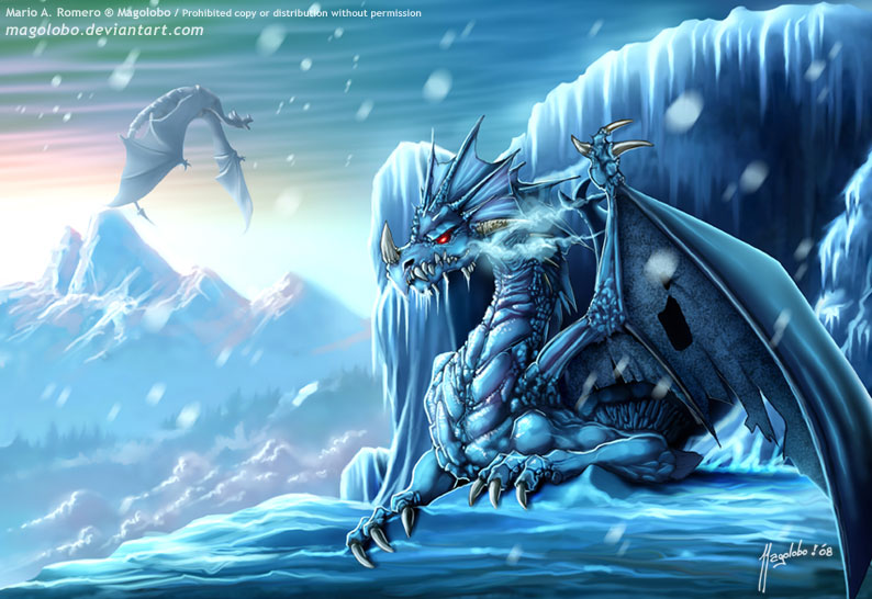 Ice Dragon Wallpaper Dragons