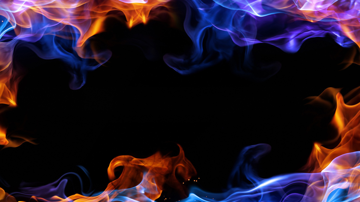 Red And Blue Flames Background