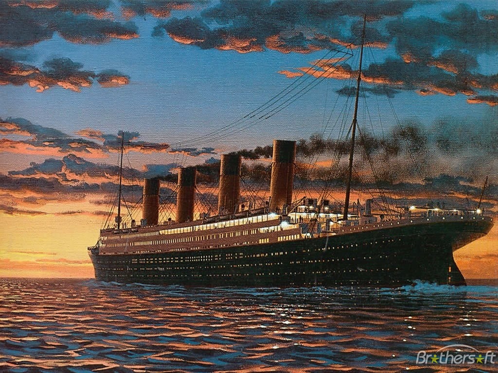 Titanic In The Night Wallpaper