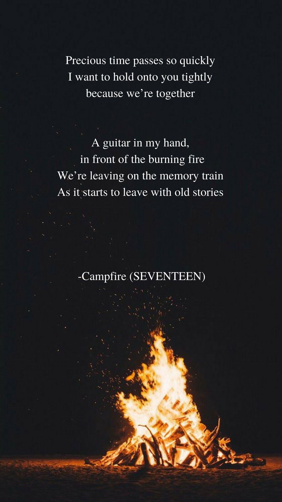 Free download Campfire by SEVENTEEN Lyrics wallpaper Kutipan lirik 