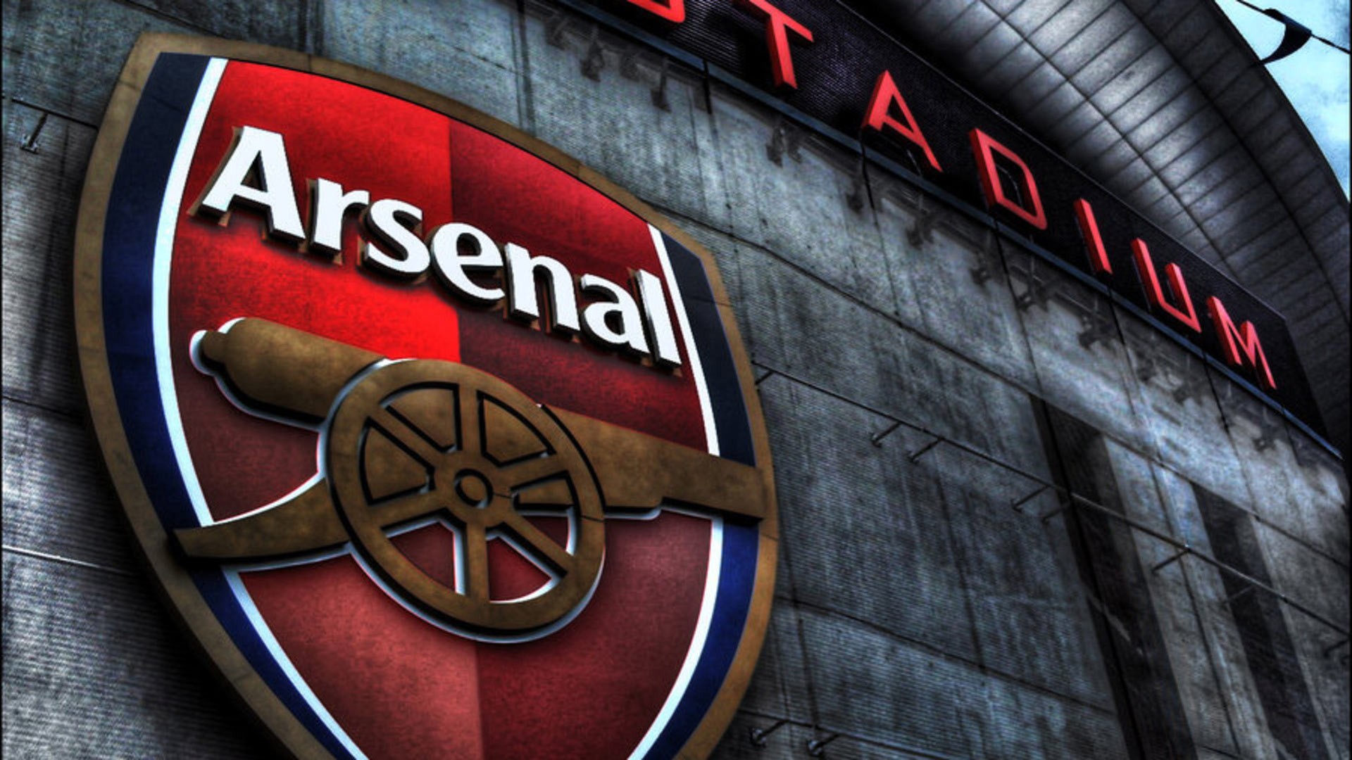 arsenal football club logo wallpaper hd backgrounds for mobile and pc 1920x1080