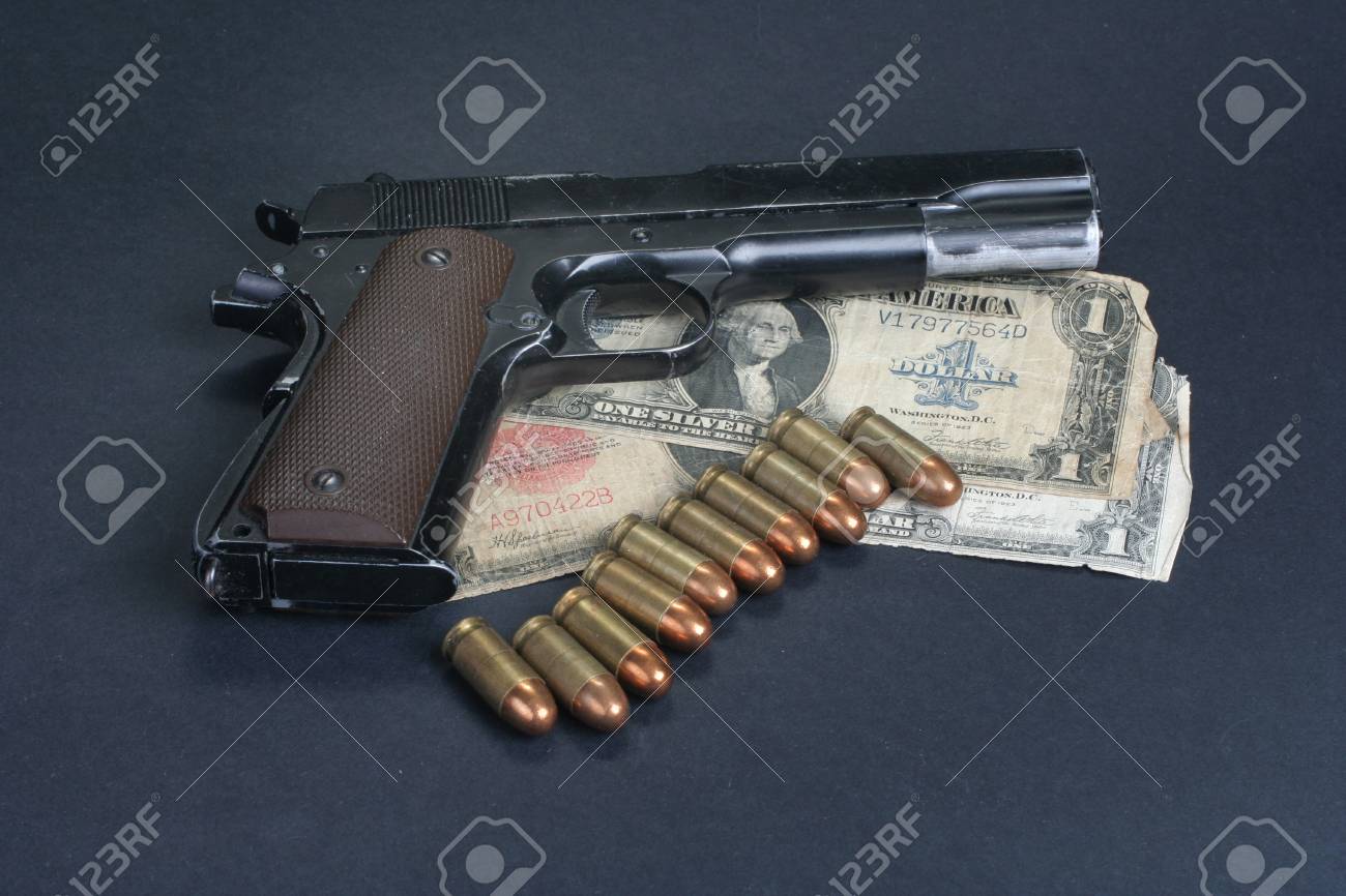 M1911 On Black Background Stock Photo Picture And Royalty