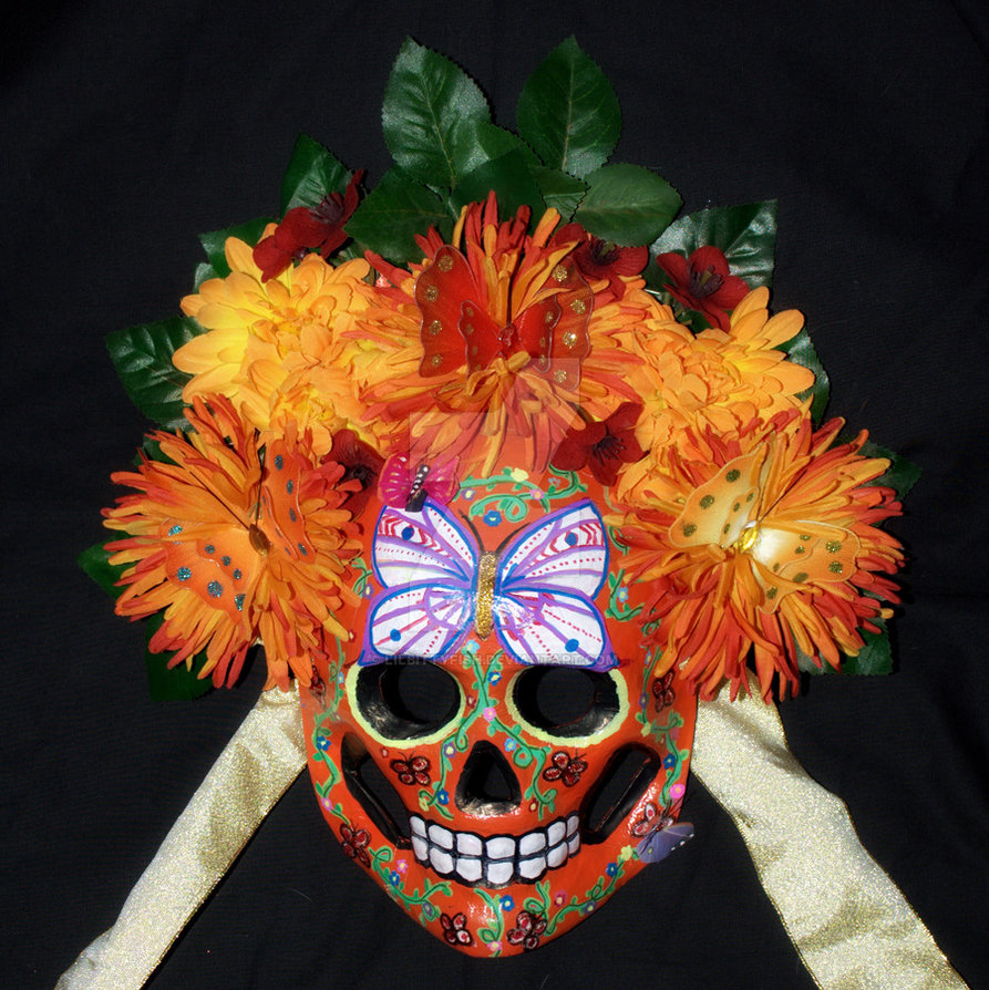 La Mariposa Sugar Skull Mask By Lilbittyfish