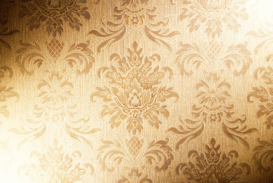 Fabric Texture Gold Vintage Wallpaper