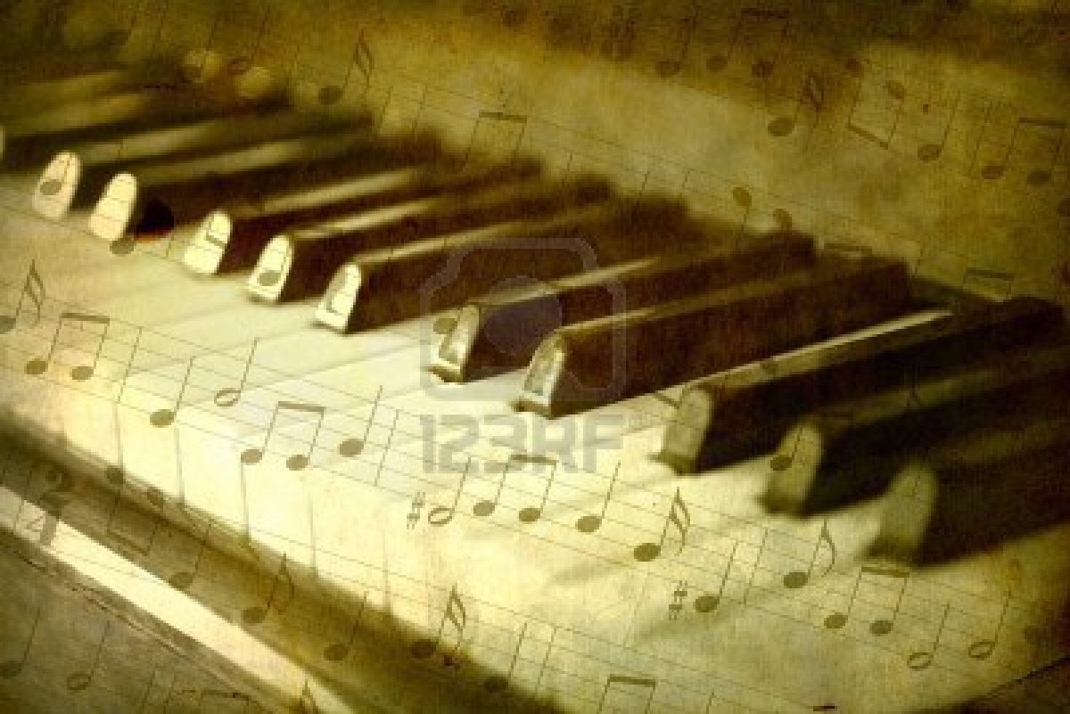8067018 black and white piano keys music notes background