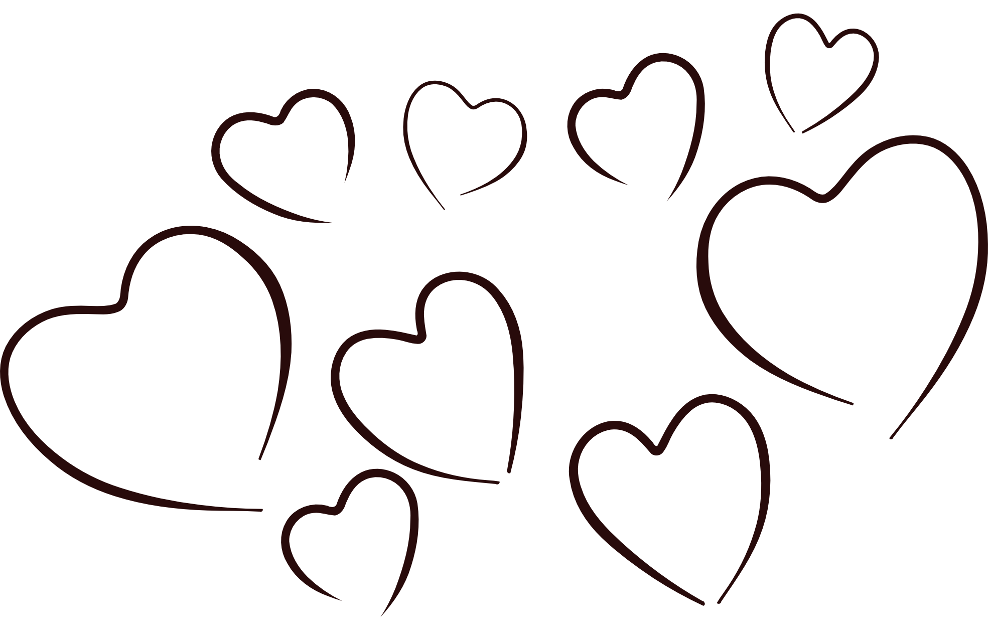Two Hearts Clipart Black And White Panda