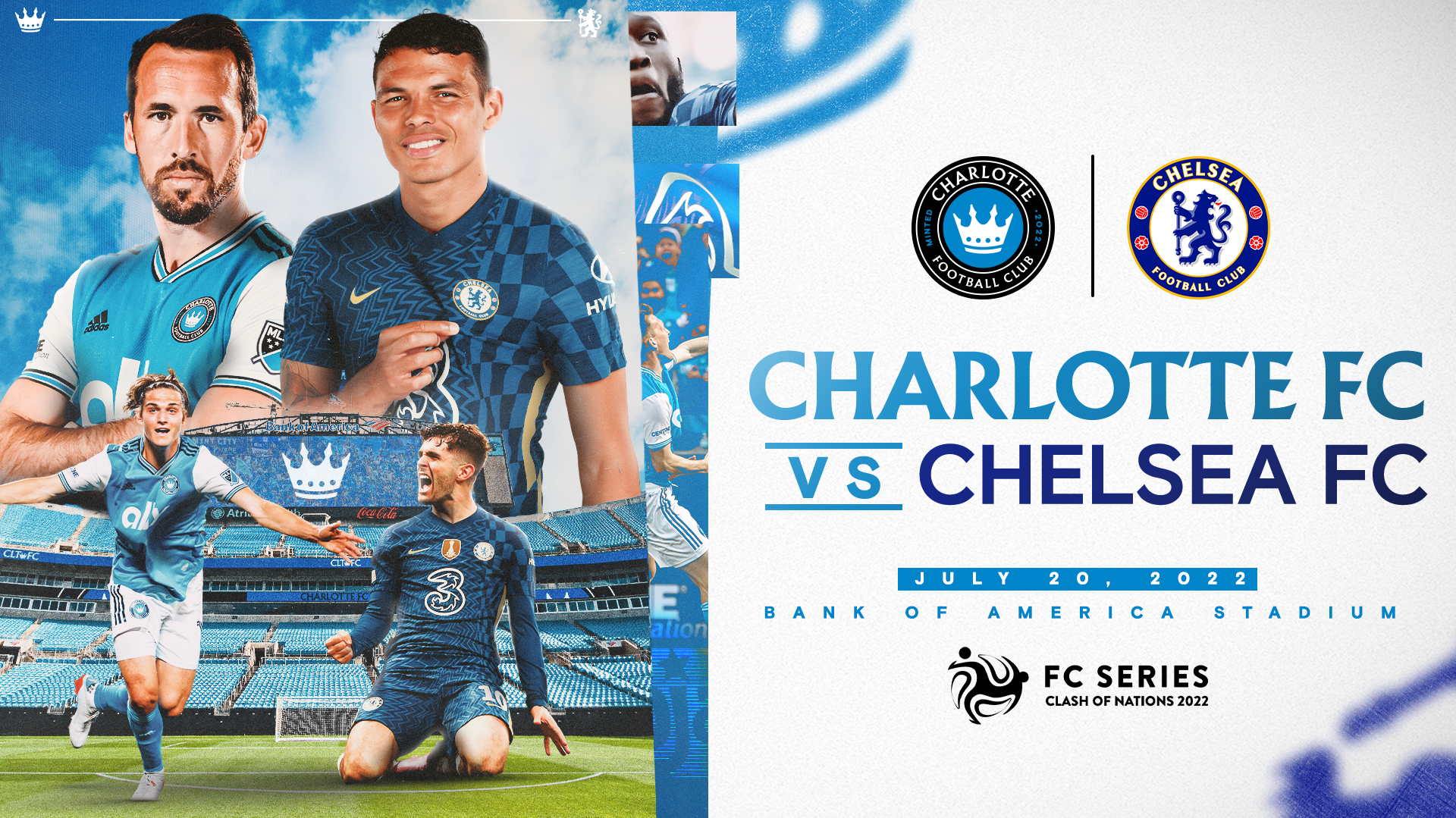 Charlotte FC to Host Chelsea FC at Bank of America Stadium on July