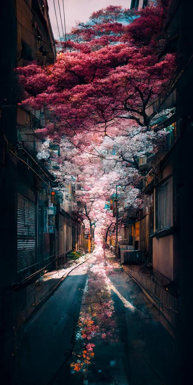 Japan Streets Inspired Mobile Wallpaper Upscaled R