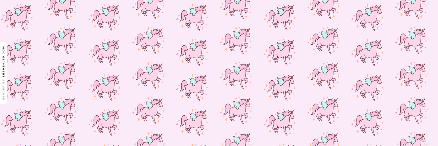 Pink Cute Unicorns Header Hipster Wallpaper