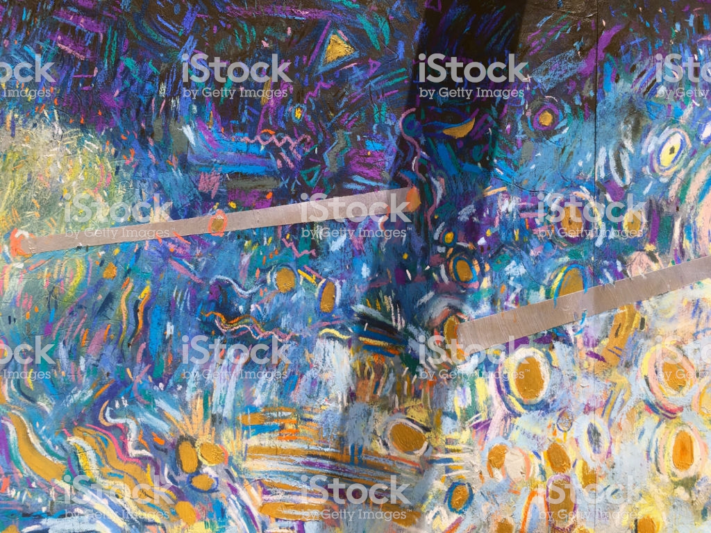 Expressionism Gold Sky Background Stock Illustration