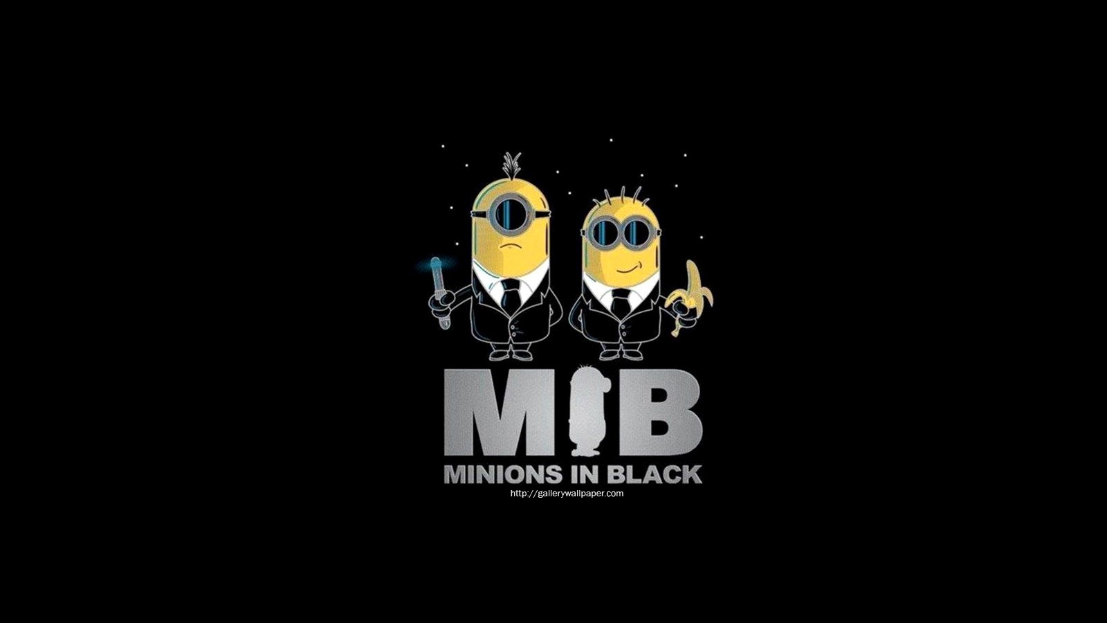 Minions In Black Funny Wallpaper HD Lovely Mini Characters