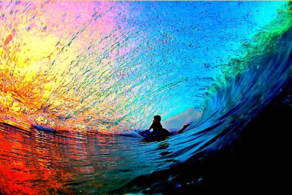 Sunset Seen Through A Wave The Amazing PIcs