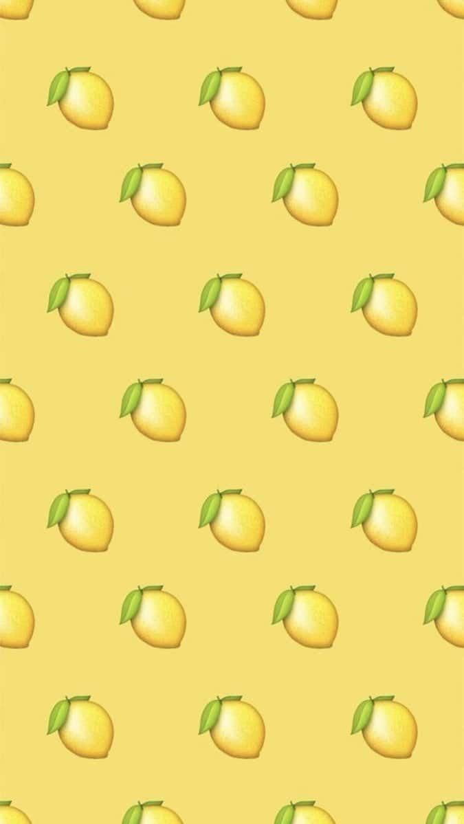 Aesthetic Yellow Lemon iPhone Emojis Fruit