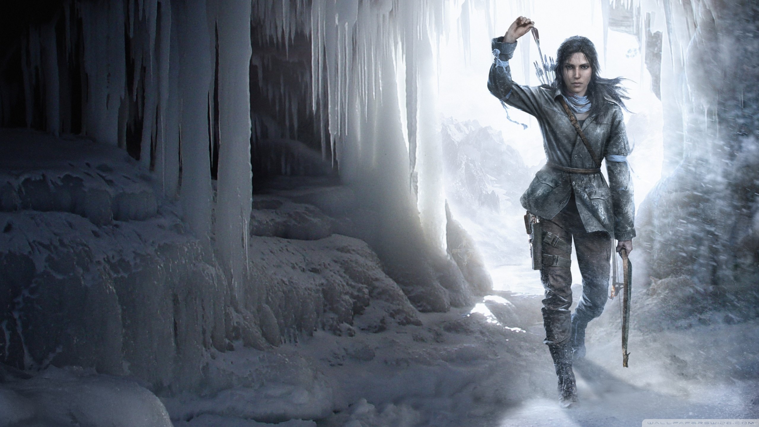 Rise Of The Tomb Raider Ice Cave 4K HD Desktop Wallpaper for 4K