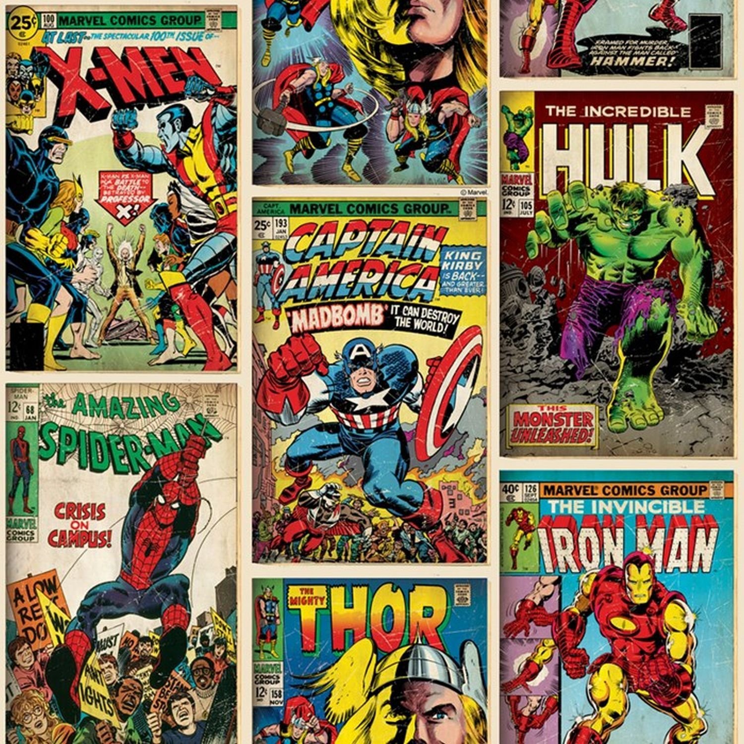 Marvel Ics Action Heroes Wallpaper Amazon Co Uk Diy Tools
