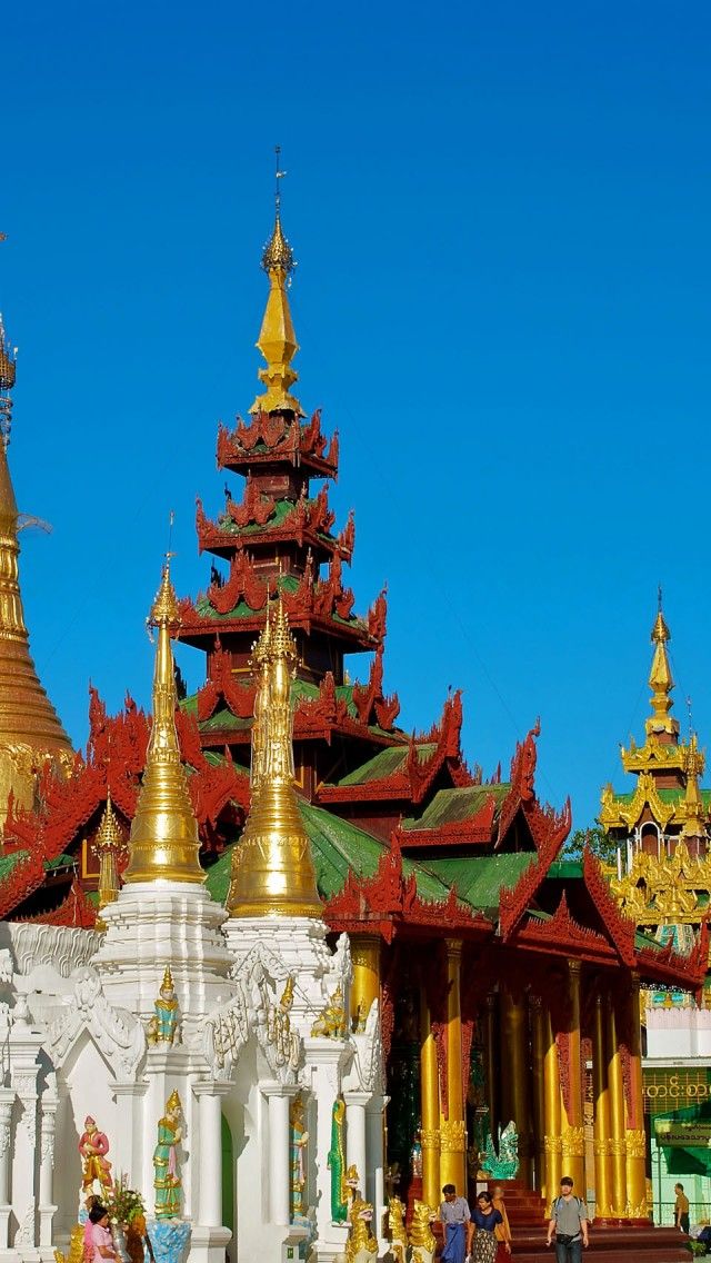 Shwedgan Pagoda Burma iPhone Wallpaper Background X
