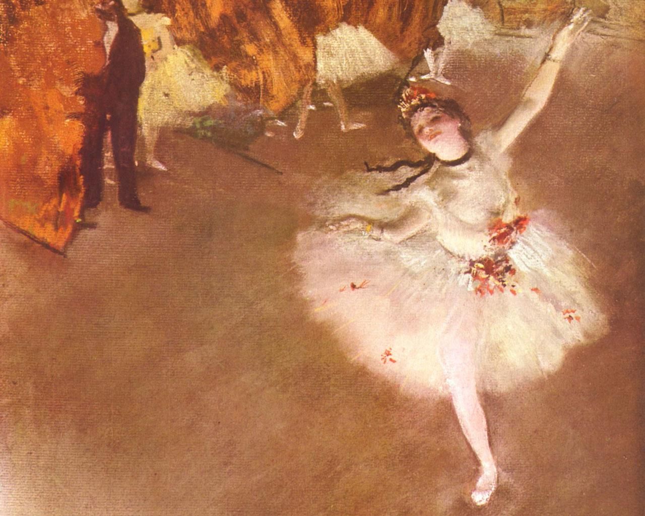 Edgar Degas The Prima Ballerina Detail Wallpaper X