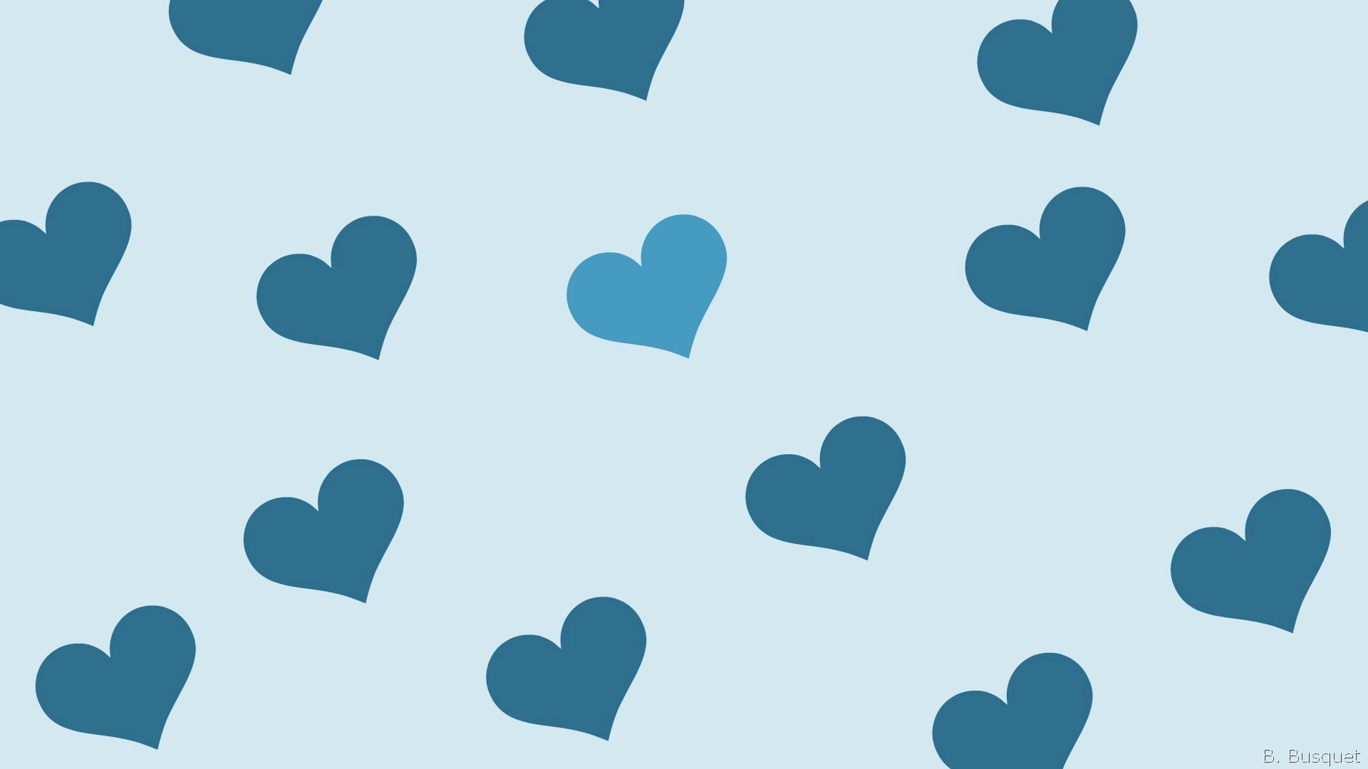 Blue Hearts Wallpaper