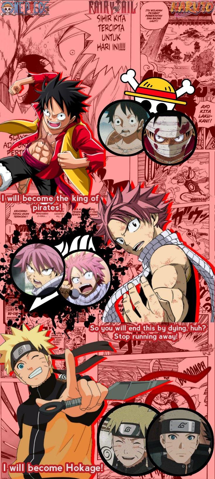 Naruto X Luffy Natsu Cute Anime Wallpaper