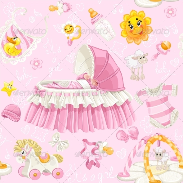 Baby Girl Wallpaper Pattern Tinkytyler Org Stock Photos