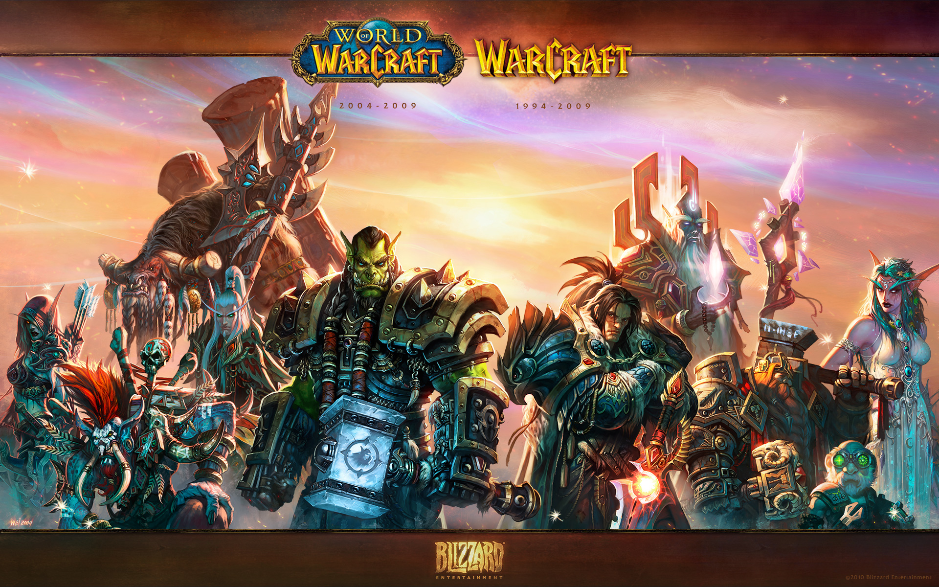 Wow World Of Warcraft Orc Human Elf Dwarf Wallpaper